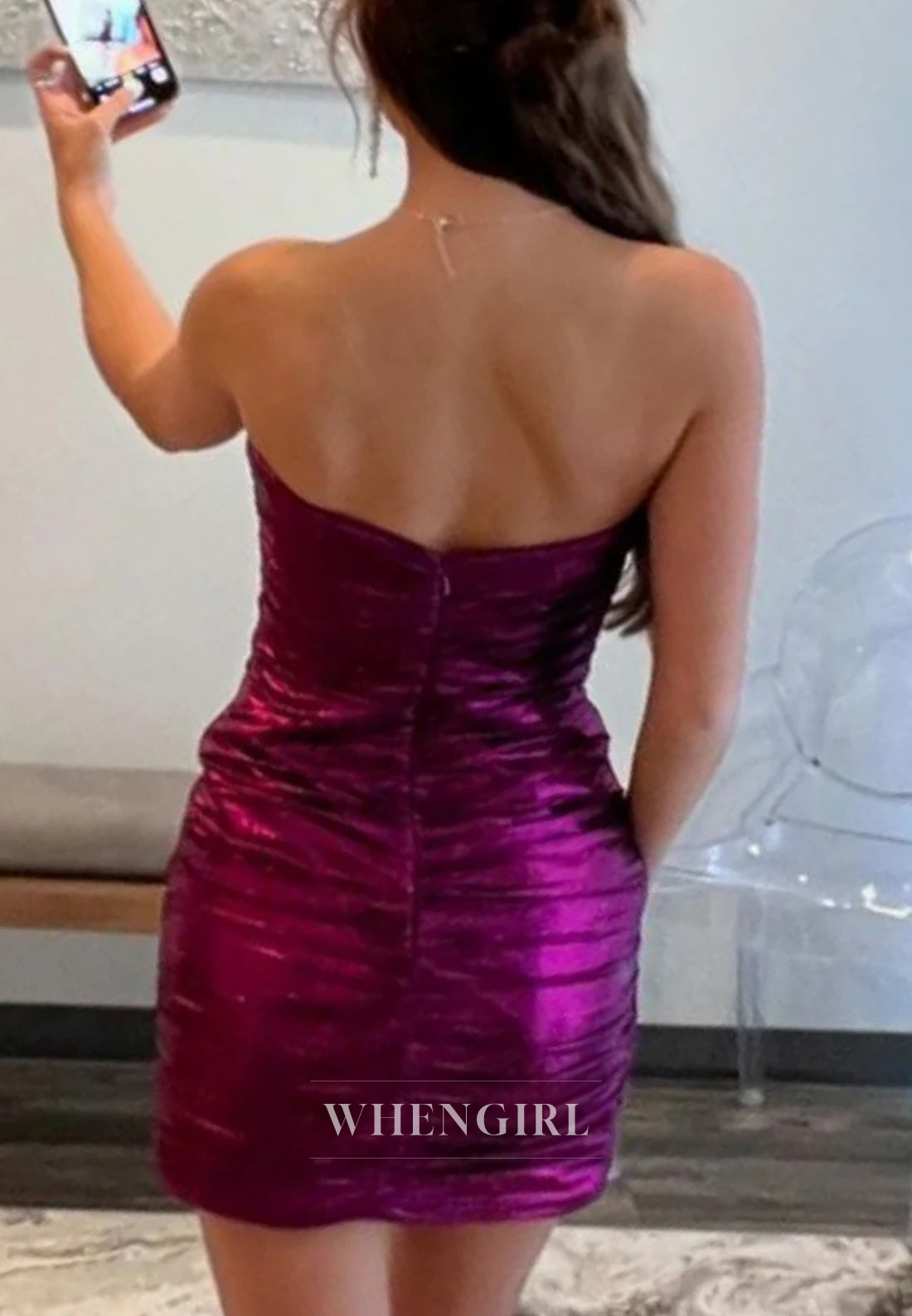 Sweetheart Sleeveless Cut Out Pleated Sheath Back Zipper Short Homecoming Dress