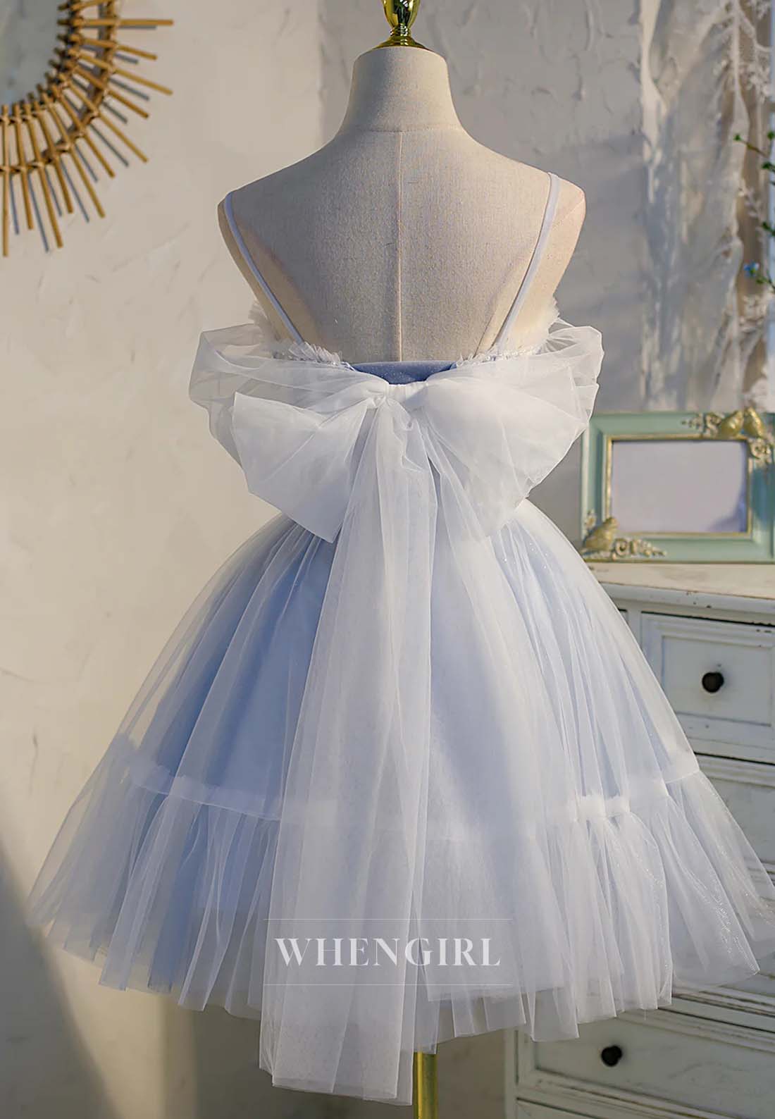A-Line Light Blue Sleeveless Appliques Sweetheart Short Homecoming Dress