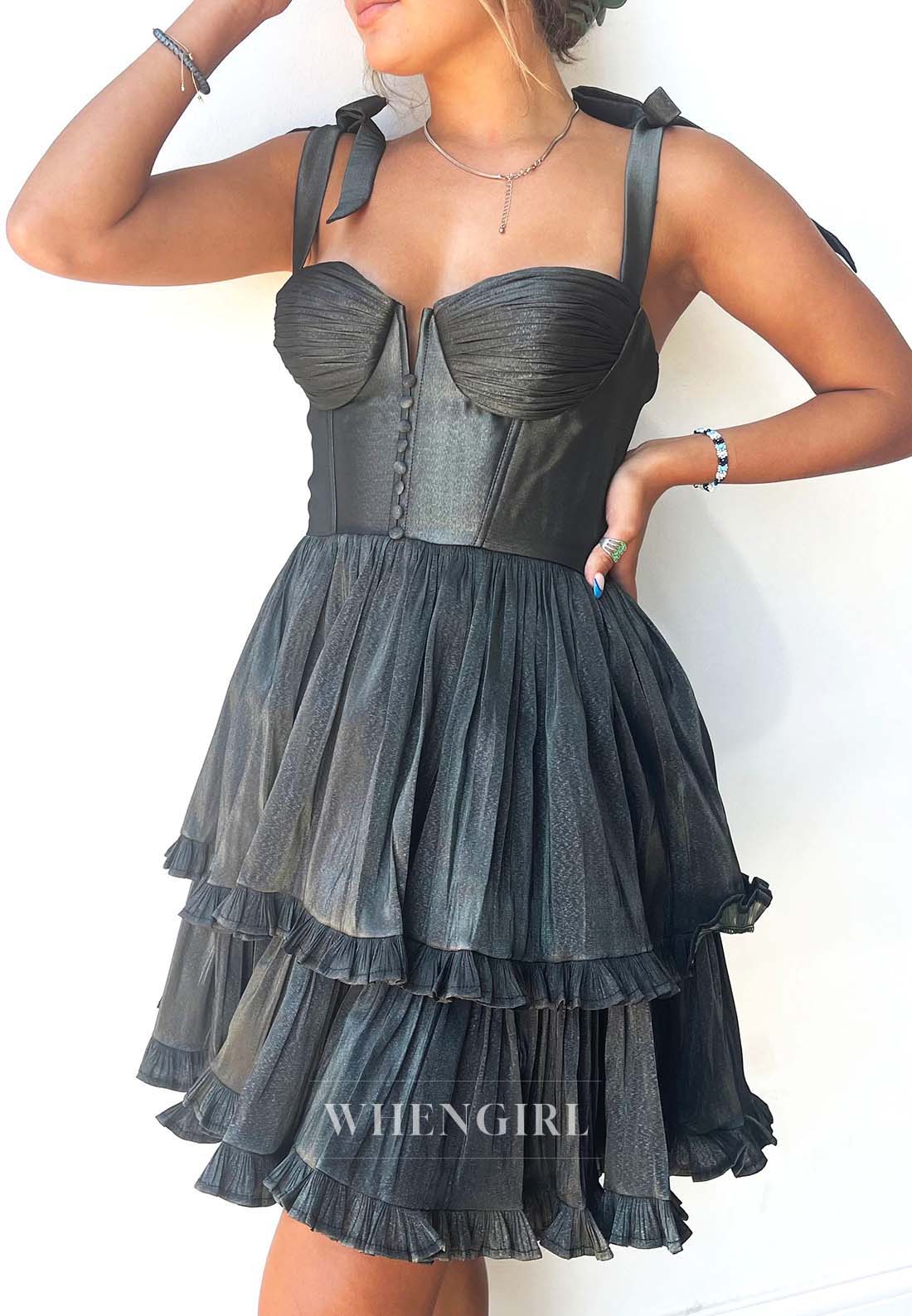 Off Shoulder Sleeveless A-Line Sweetheart Ruffles Short Homecoming Dress
