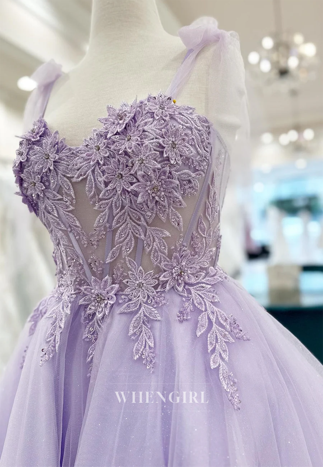 Lilac Appliqued Sweetheart Sleeveless A-Line Tulle Back Zipper Homecoming Dress