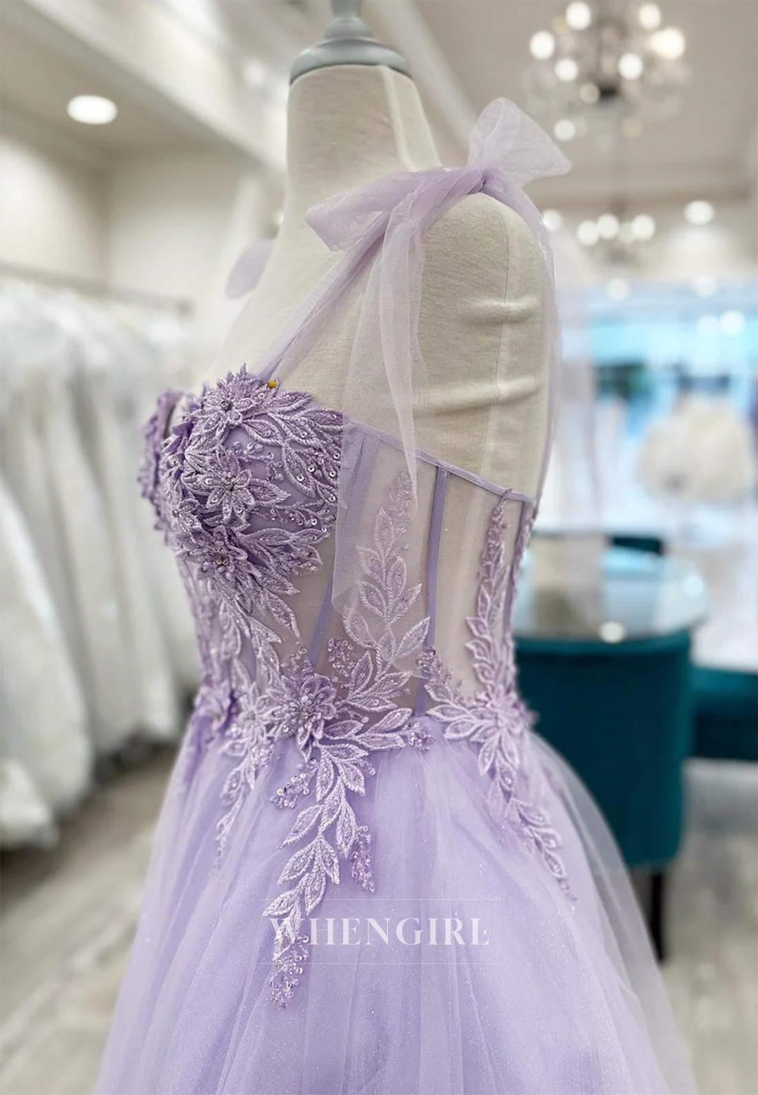 Lilac Appliqued Sweetheart Sleeveless A-Line Tulle Back Zipper Homecoming Dress