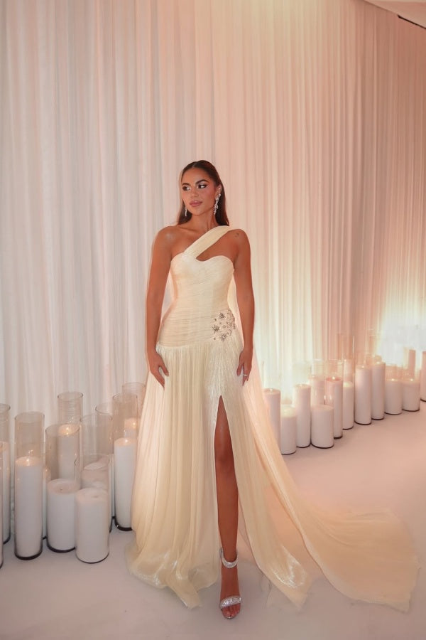 Pleated Sweetheart Charming Long Sleeveless Prom Dress With Split