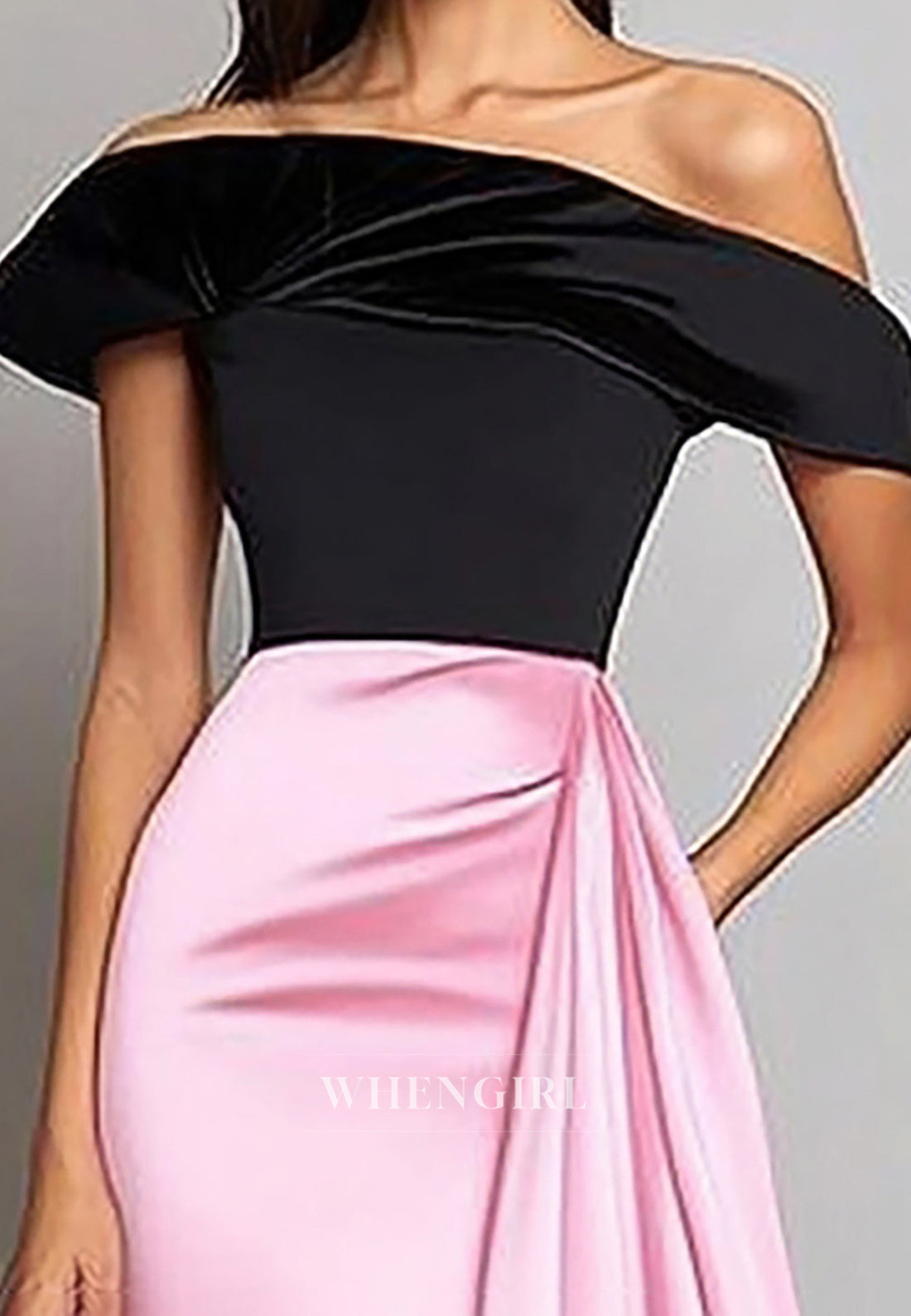 Vintage Empire Waist Sleeveless Gala Dress Off-Shoulder Long Sheath Satin Evening Gowns