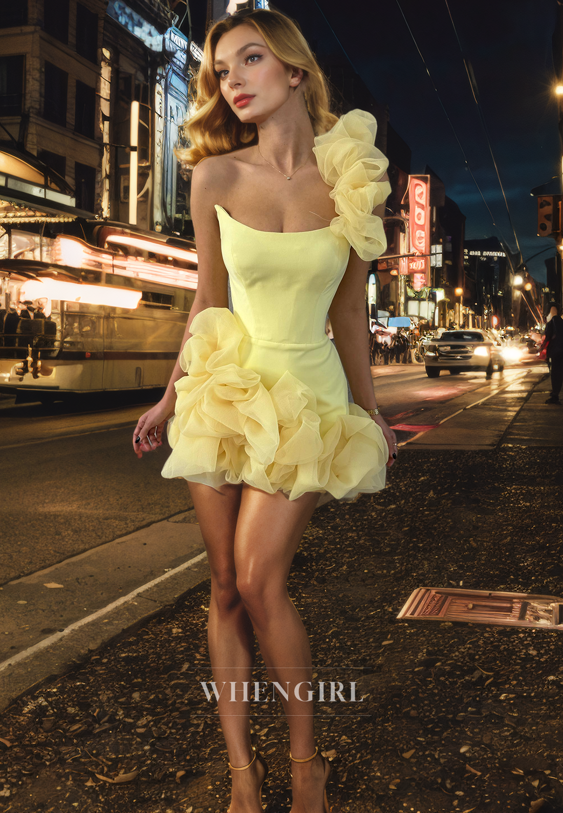 Sheath One Shoulder Boat Neck Sleeveless Ruched Short Homecoming Dress