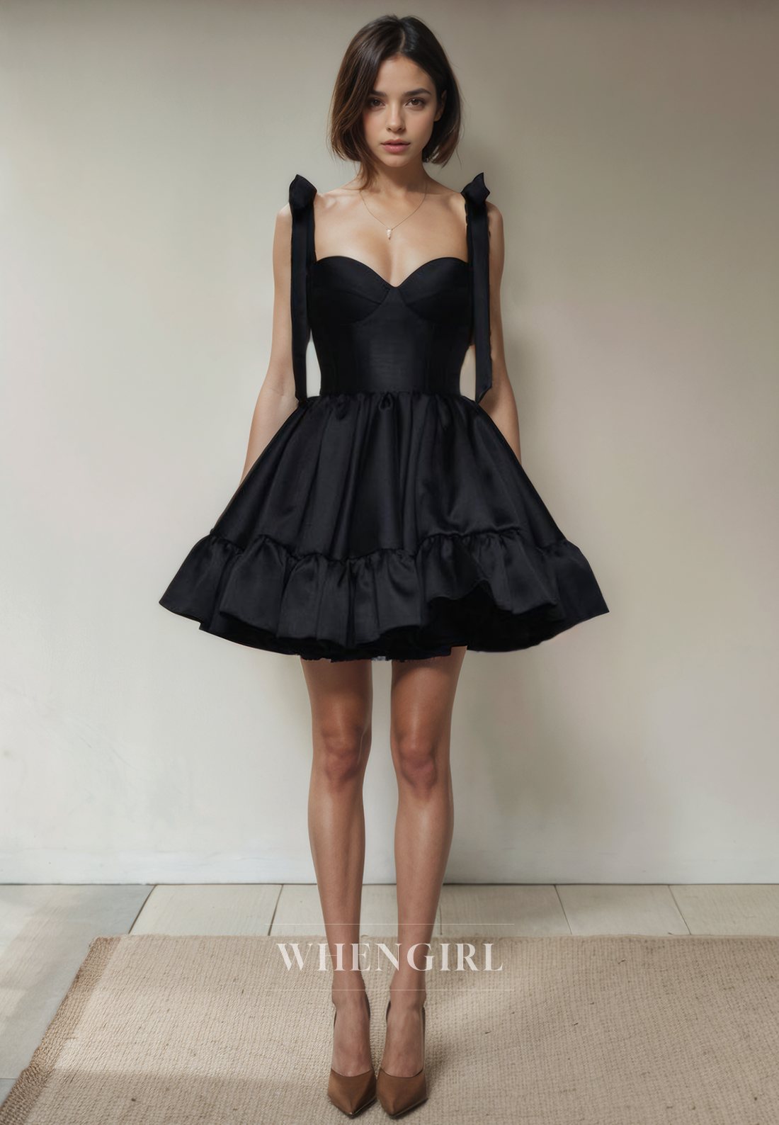A-Line Strapless Straps Sleeveless Short Homecoming Dress