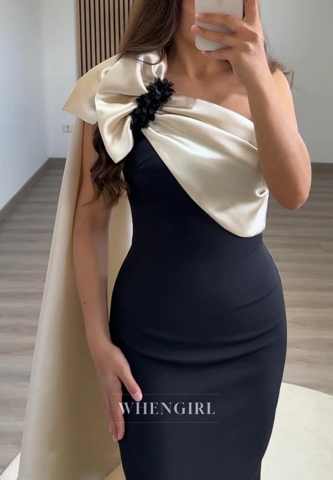 One Shoulder Sleeveless Back Zipper Pleated Ankle Length Sheath Formal Evening Gown