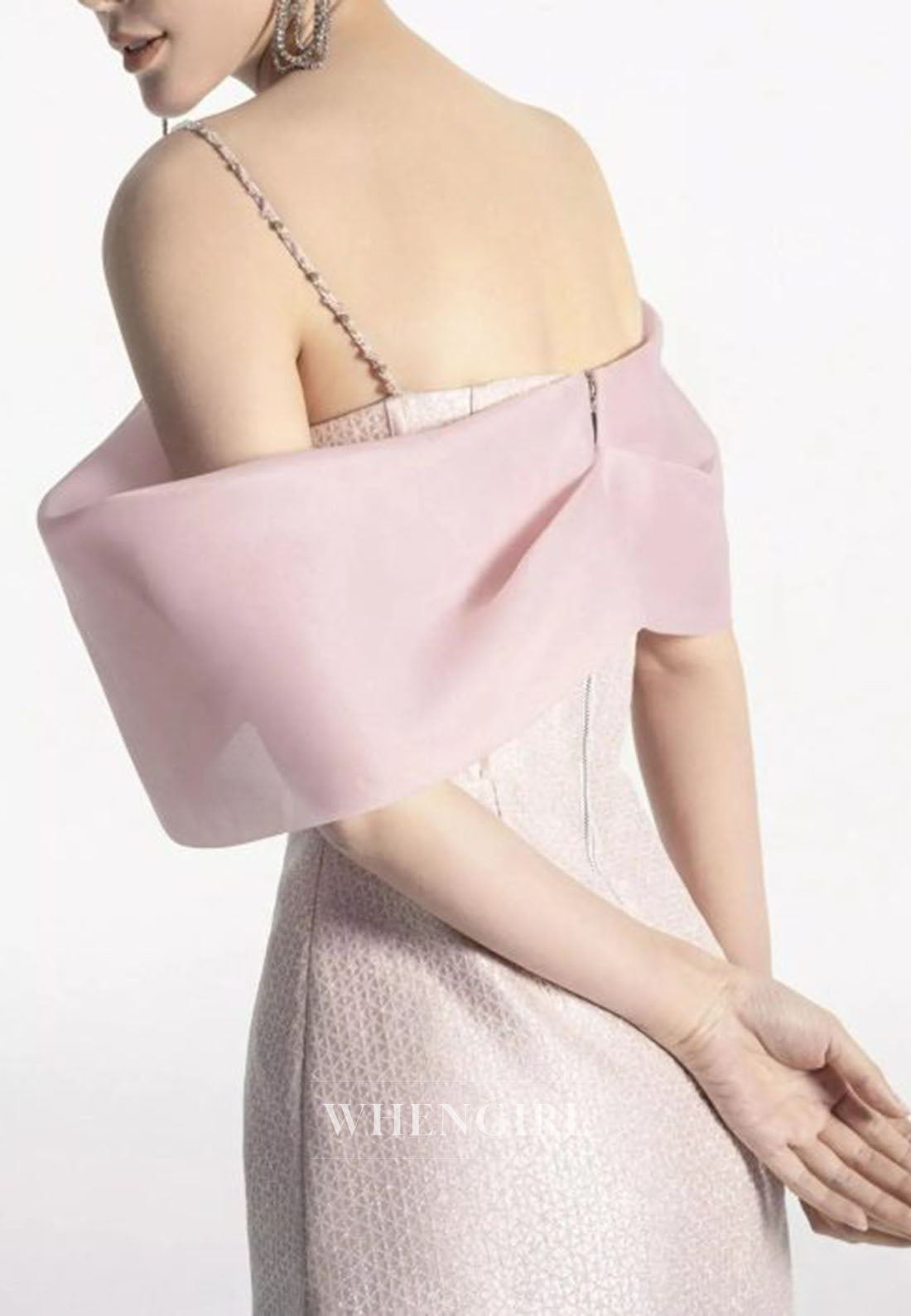 Pink Spaghetti Straps Sleeveless Asymmetrical Neck Back Zipper Sheath Short Homecoming Dress