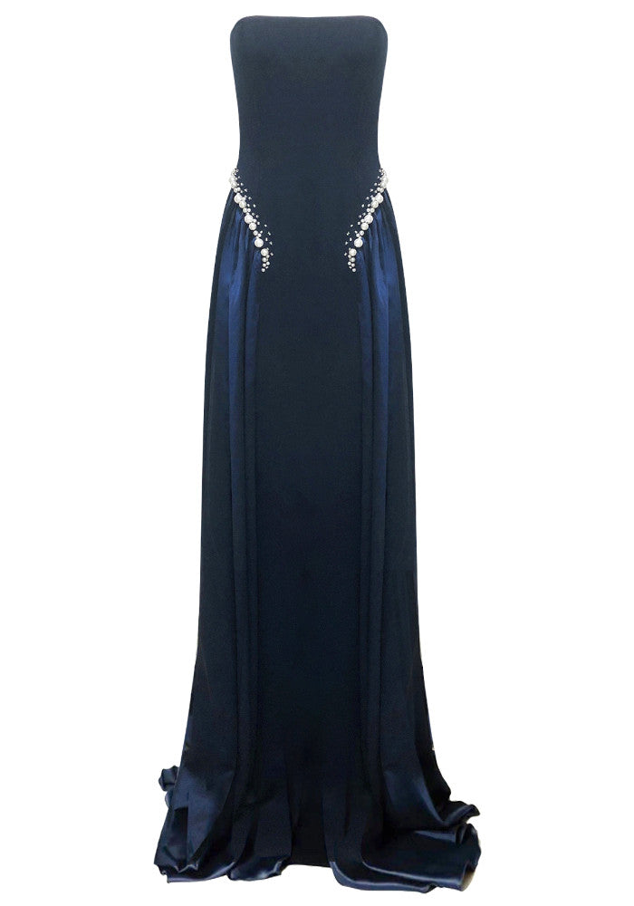 Chic Satin Sweetheart Sleeveless Mermaid Prom Dress