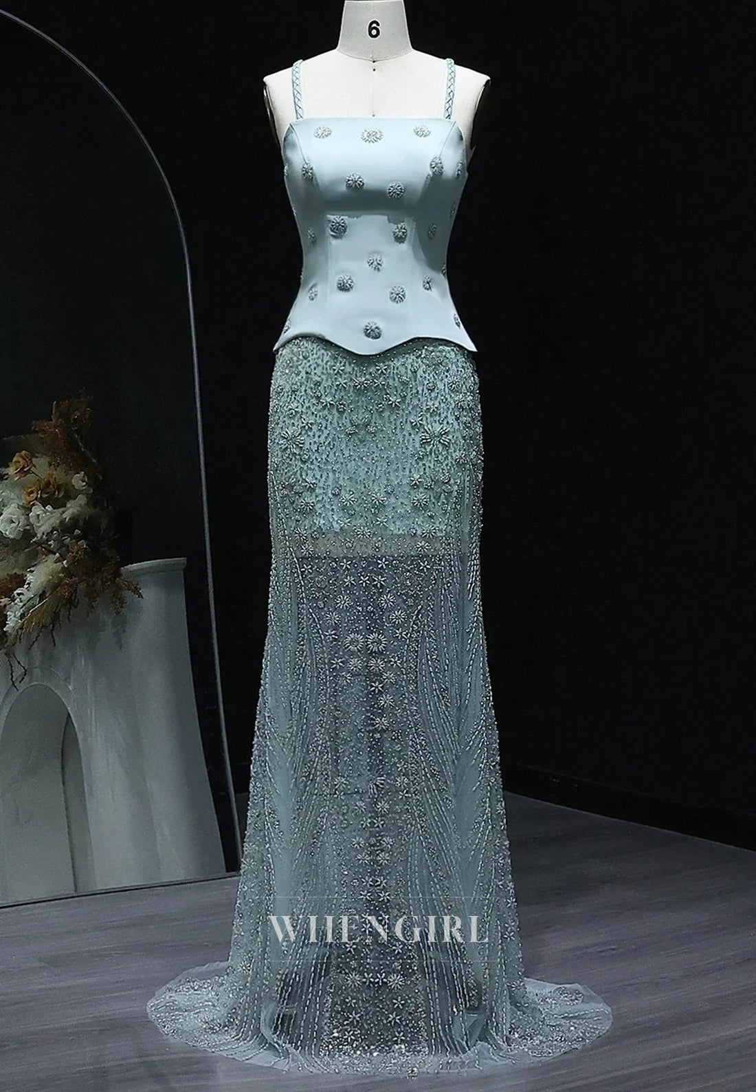 Sheath Beaded Sleeveless Lace Up Formal Evening Dress Party Gown