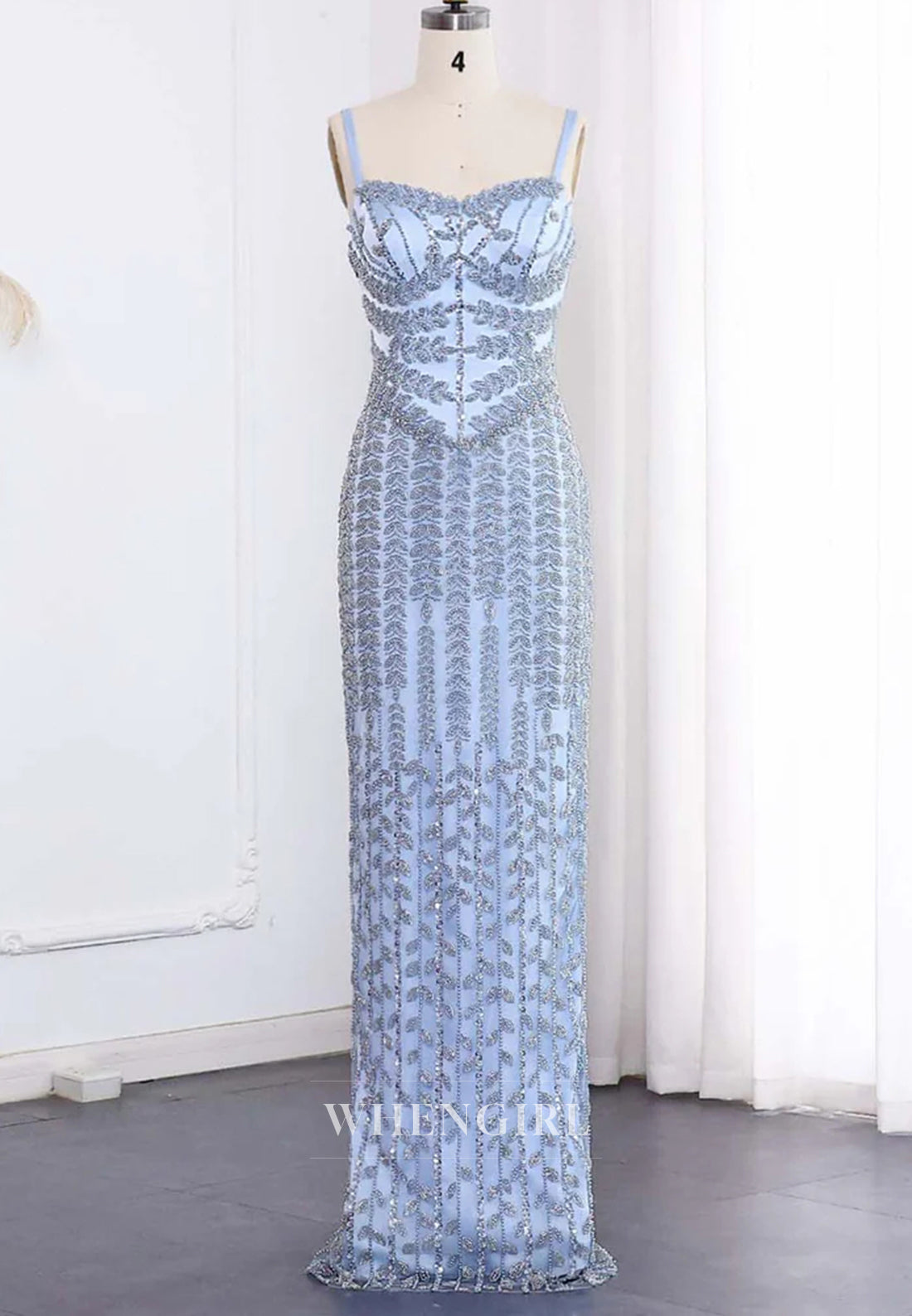 Sheath Sweetheart Sleeveless Beaded Back Zipper Vine Floor Length Formal Evening Gown