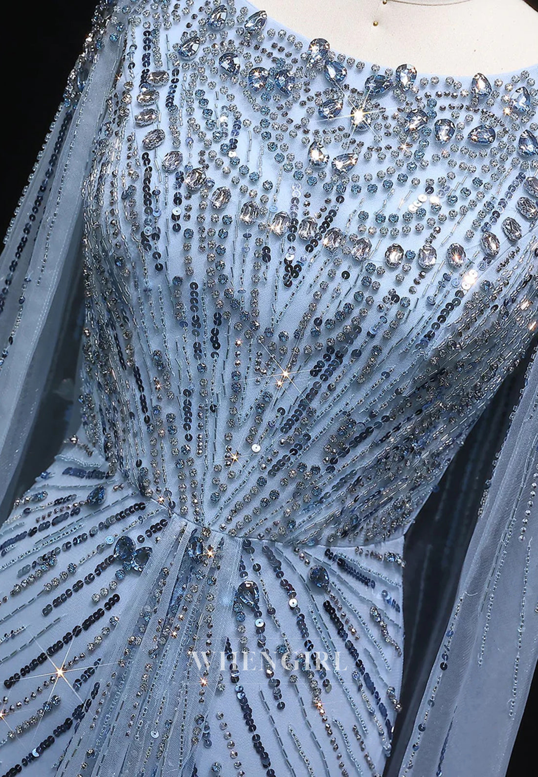 Sheath Floor Length Long Sleeves Bateau Neck Rhinestones Formal Evening Dress