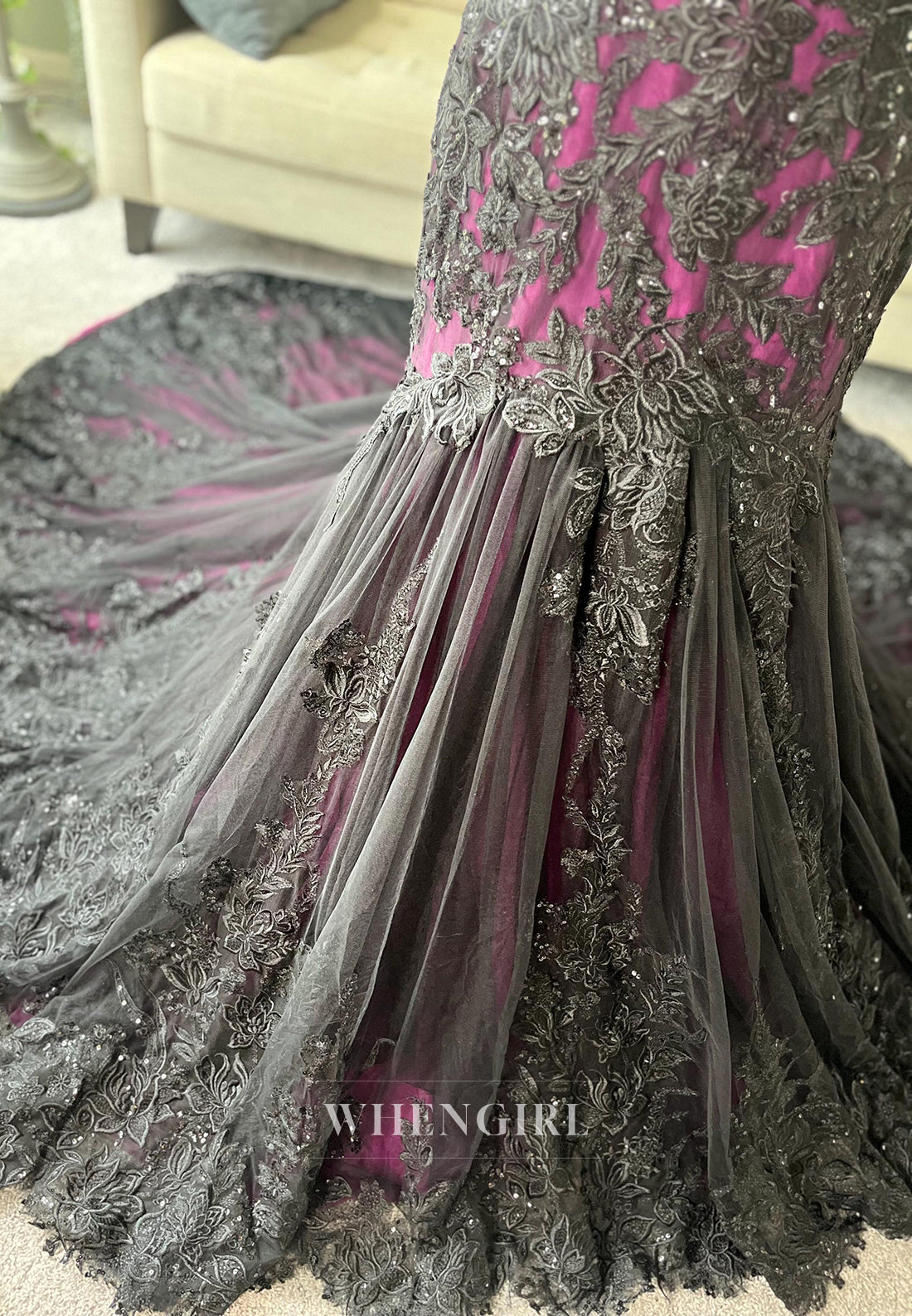 Mermaid Appliqued Lace Court Train Sleeveless Detachable High Neck Wedding Dress