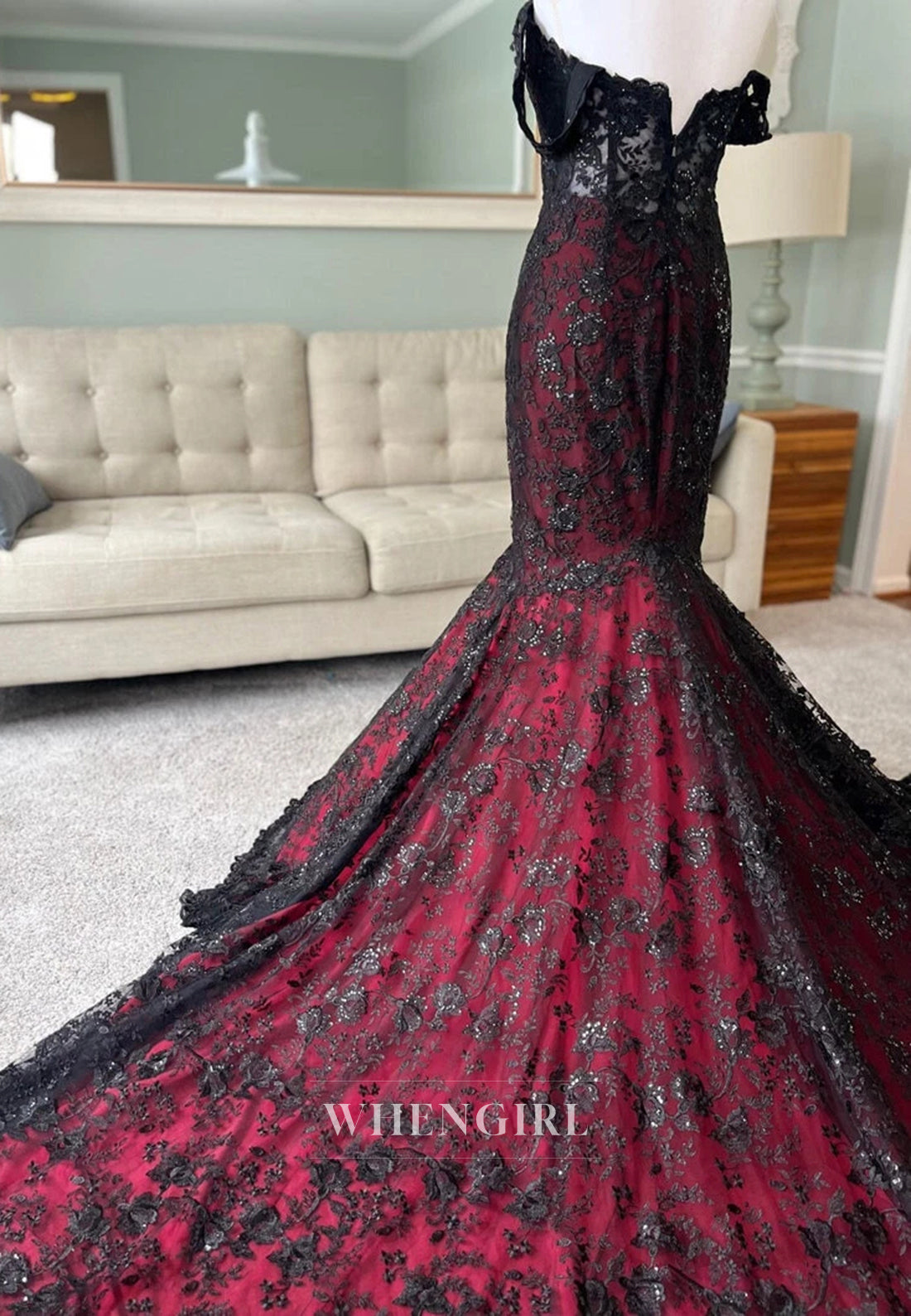 Mermaid Chapel Train Sleeveless Appliqued Lace Detachable High Neck Wedding Dress