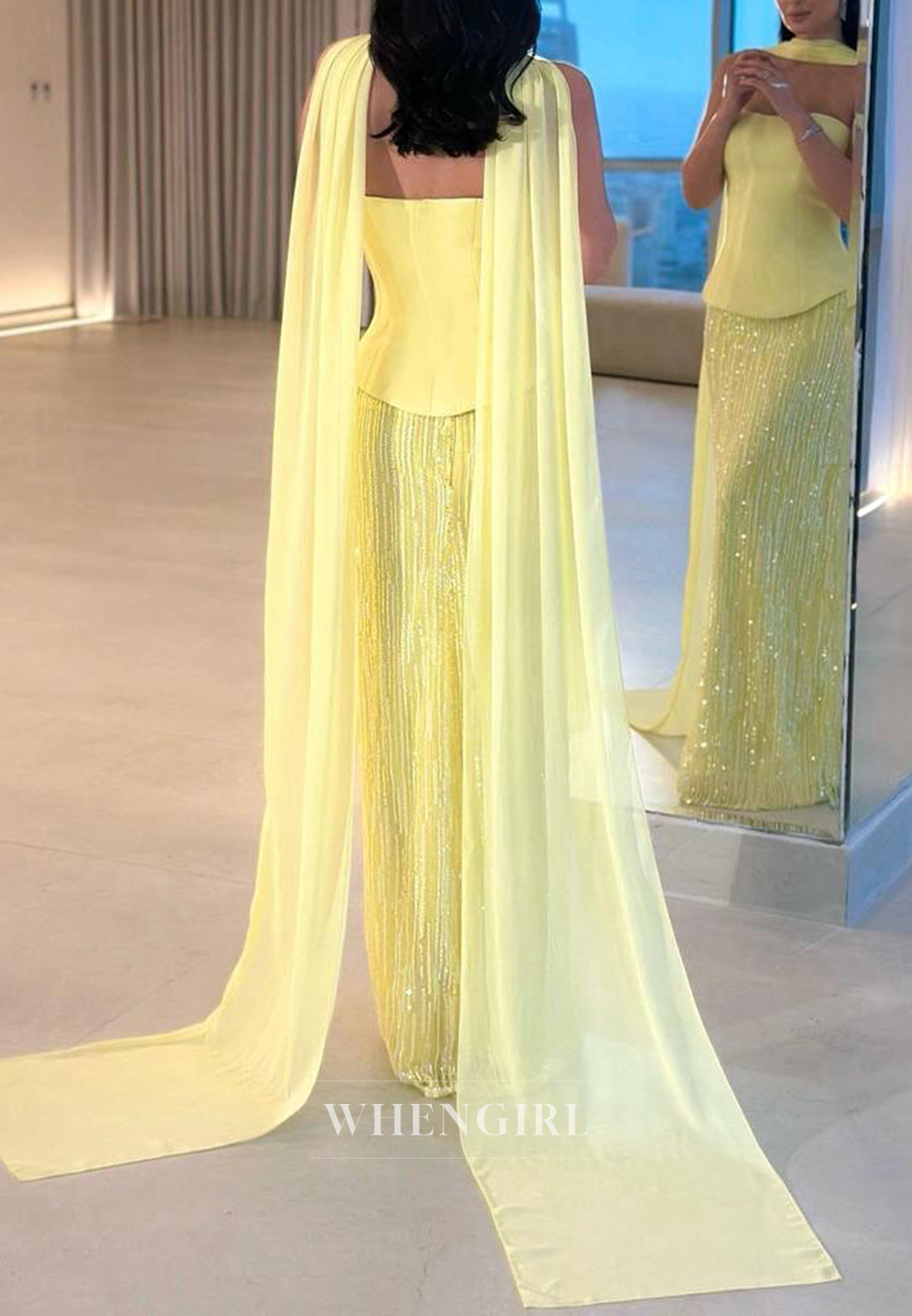 Daffodil Strapless Beaded Sheath Sleeveless Floor Length Evening Formal Dress