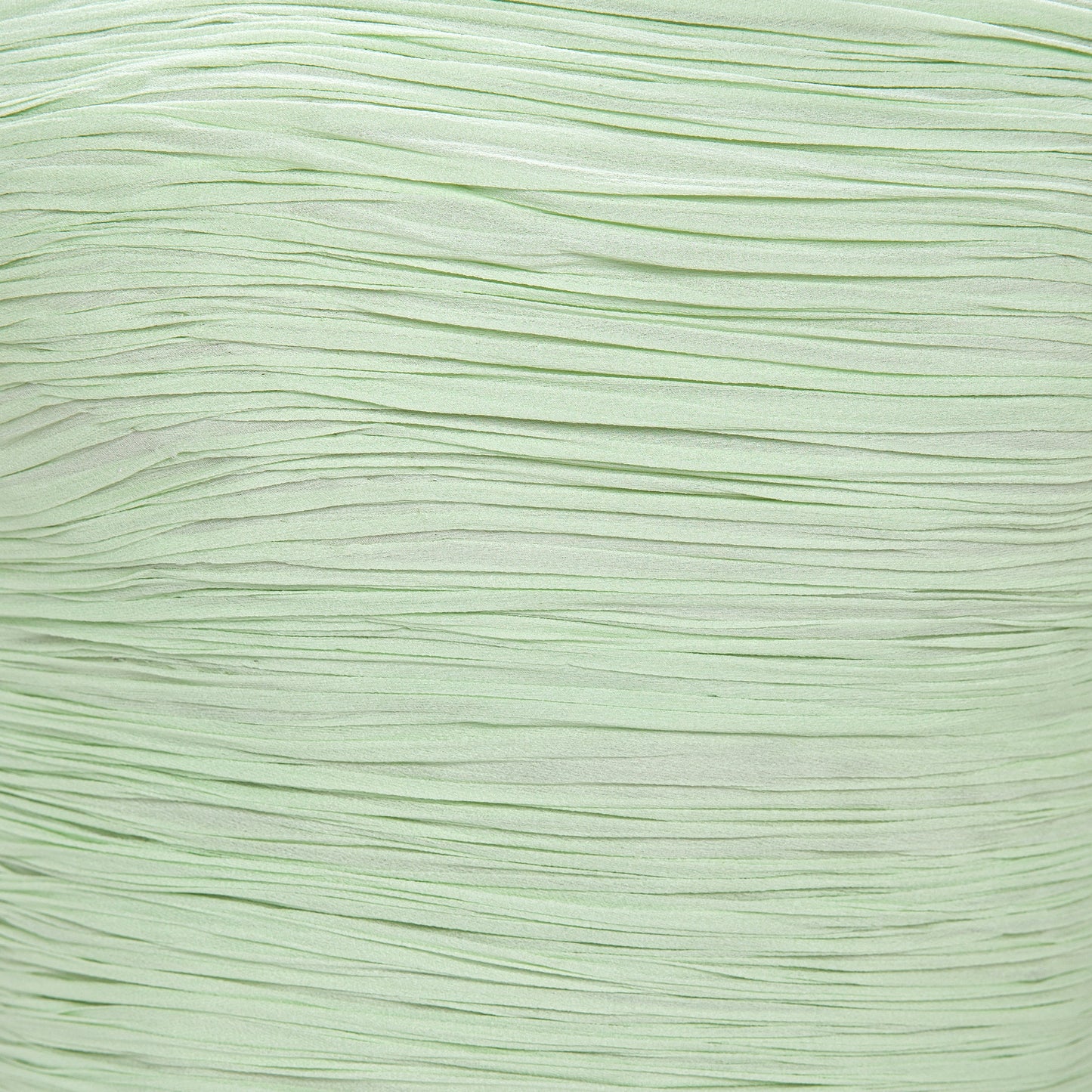Green Pleated Sleeveless Ruched Formal Gown with Scarf