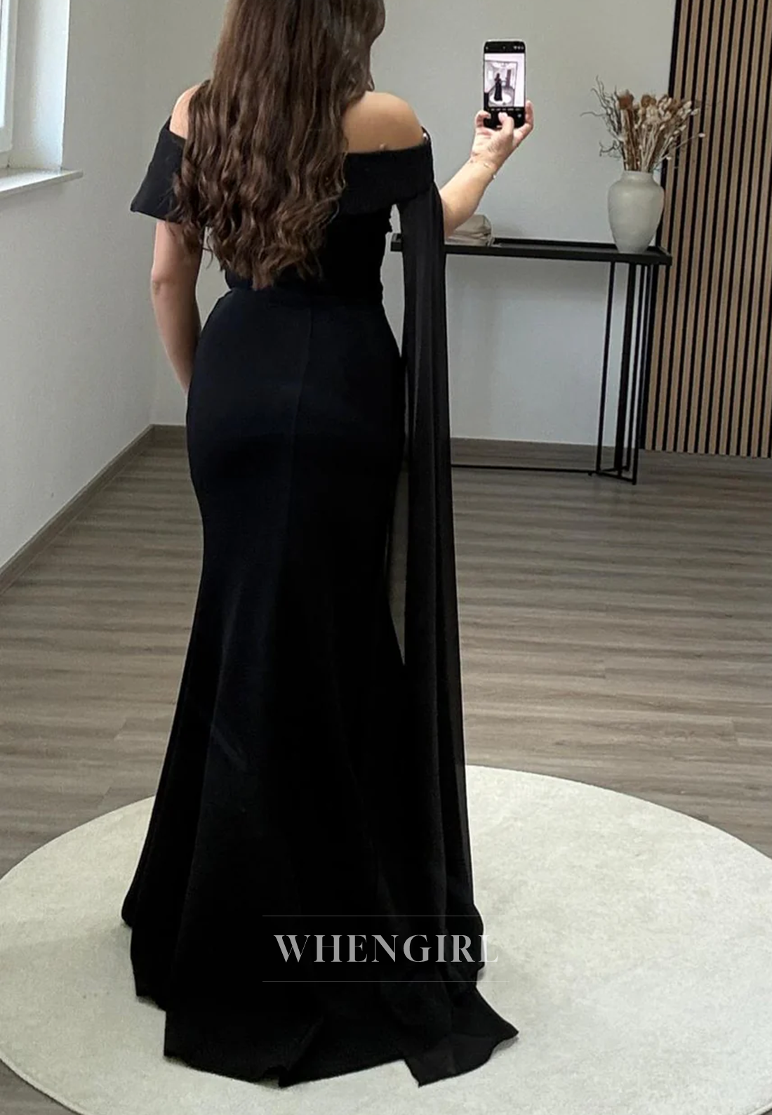Black Halter Pleated Mermaid Beaded Rhinestones Back Zipper Long Evening Gown