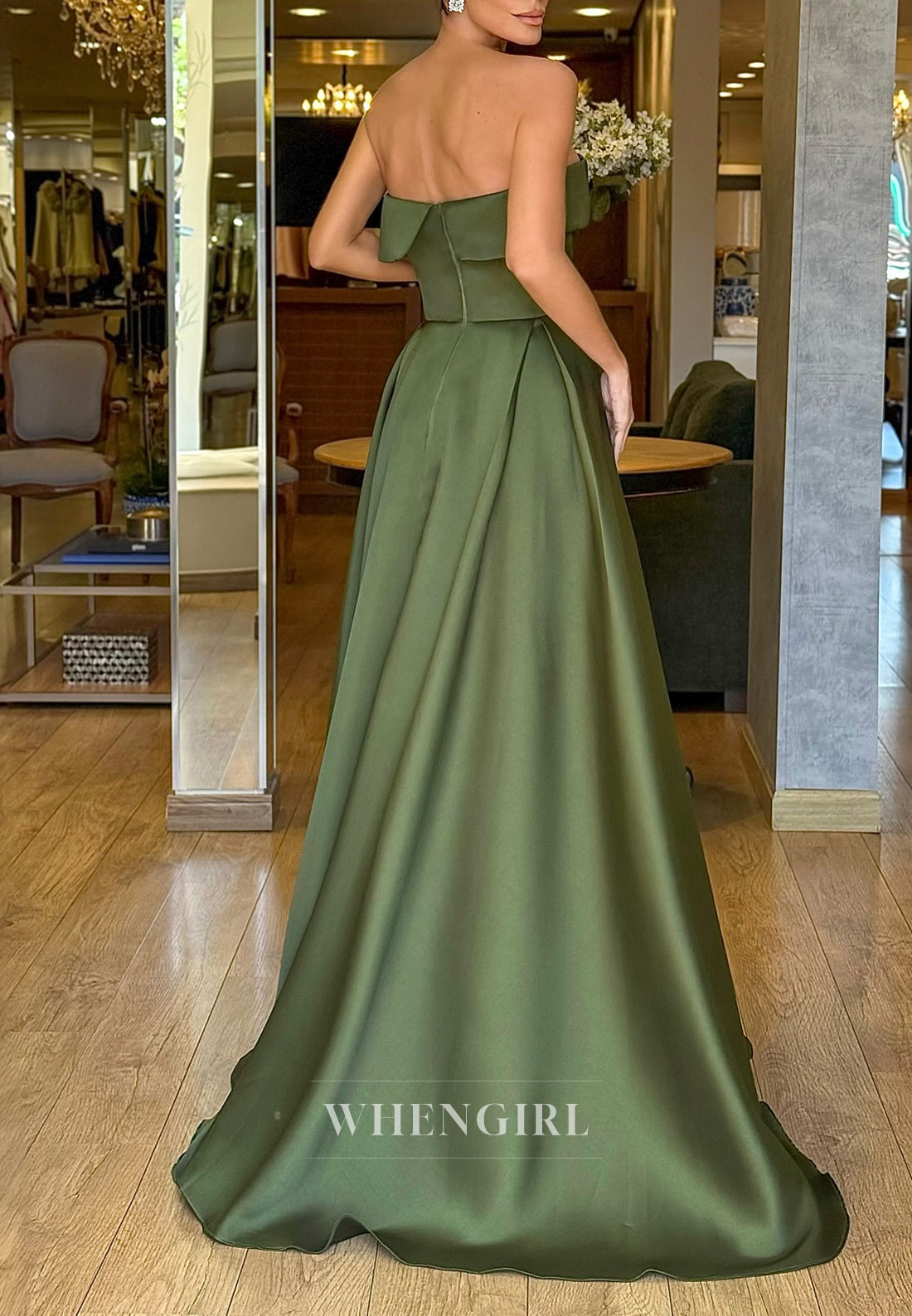 Celadon Tube Top Sleeveless Beaded Vine Sleeveless A-Line Back Zipper Evening Dress