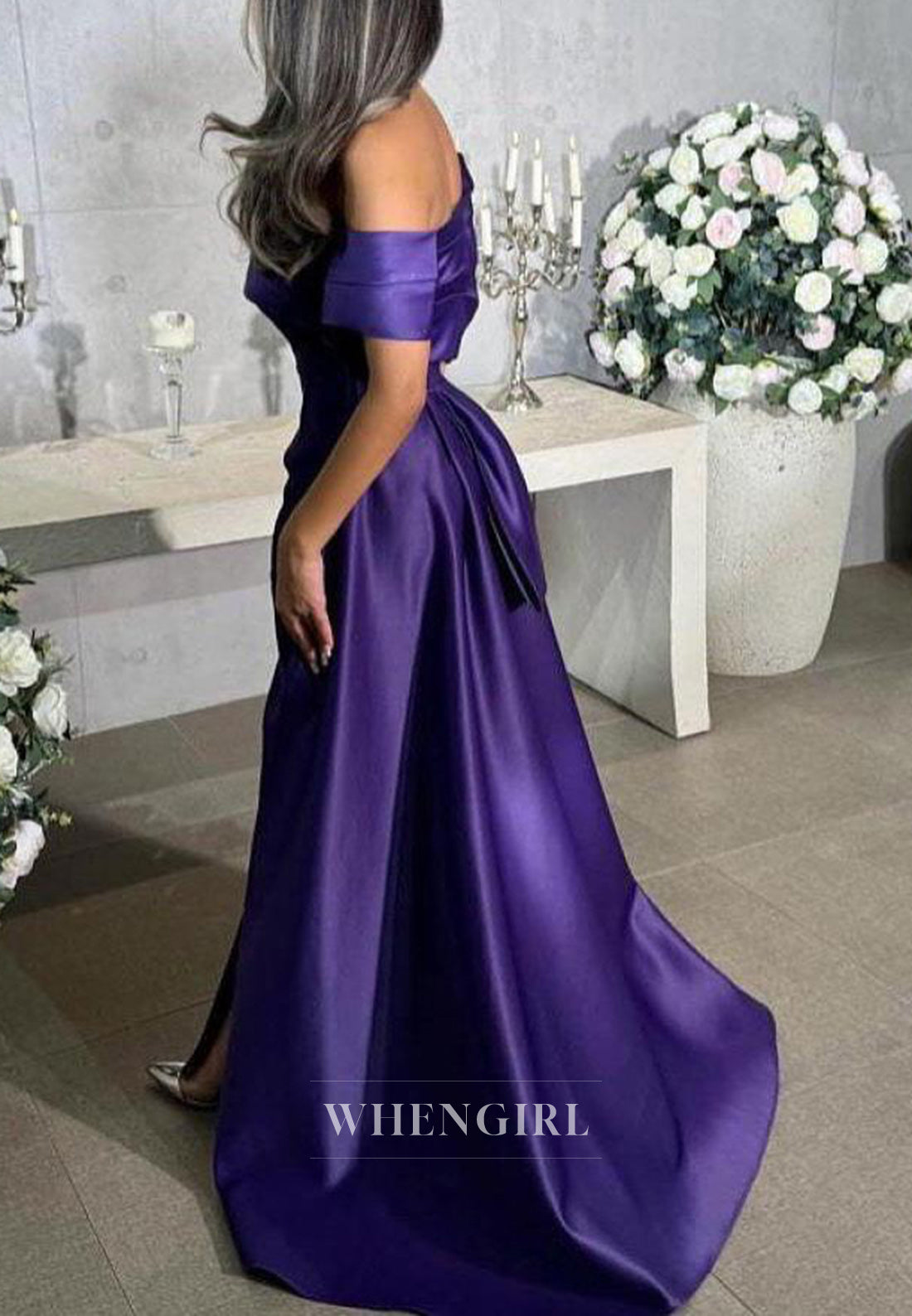 Strapless Satin Pleats Mermaid Long Formal Evening Dress