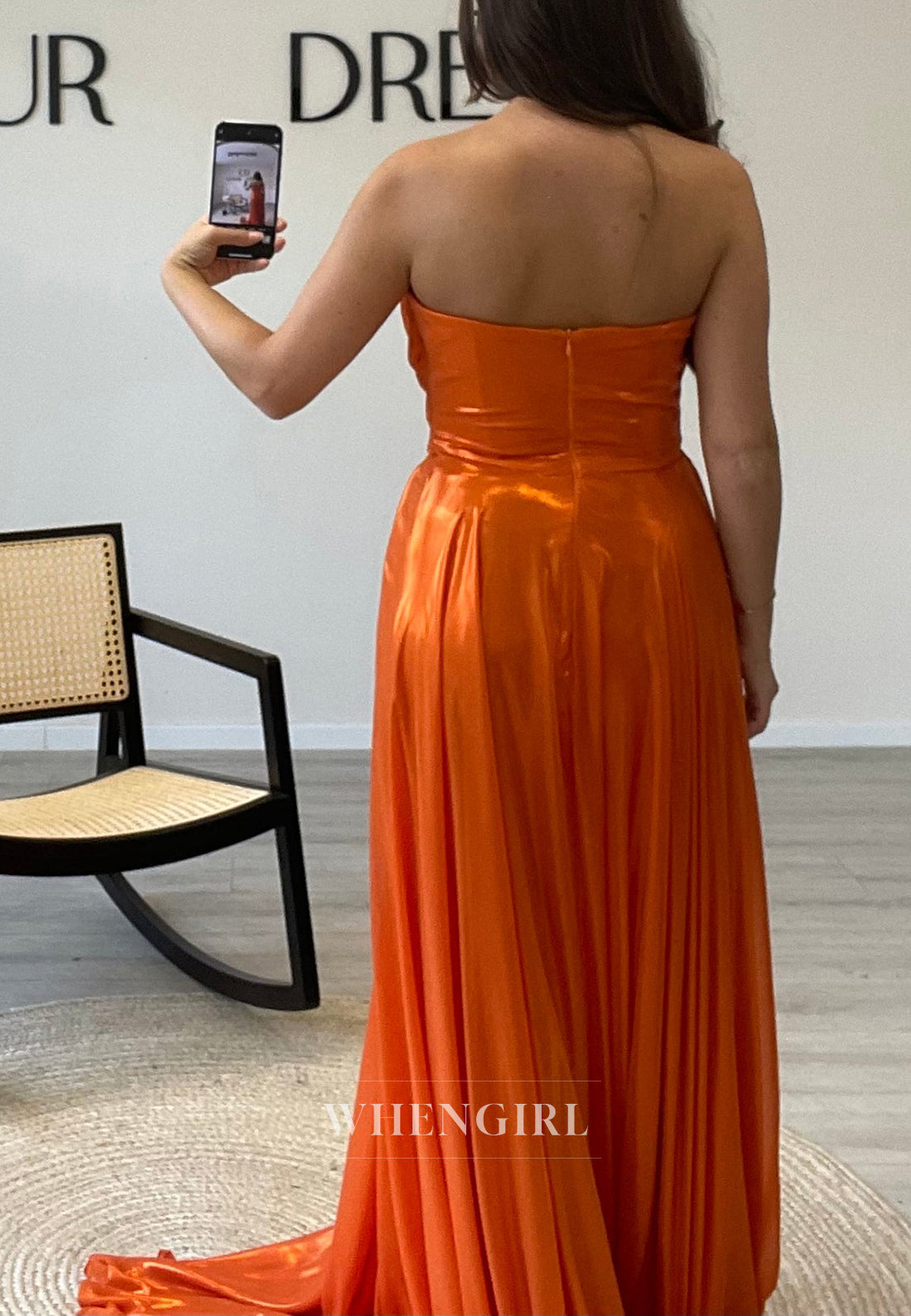 Cowl Neck A-Line Side Slit Pleated Sleeveless Evening Gown