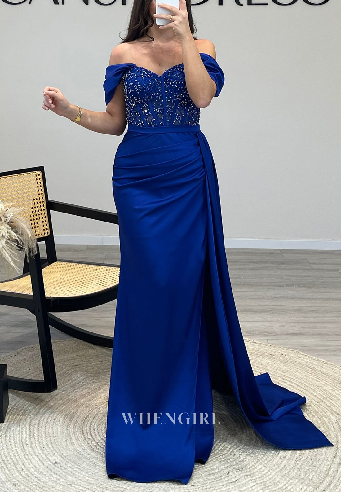Sweetheart Off Shoulder Pleated Beade Lace Mermaid Evening Fermal Gown With Train