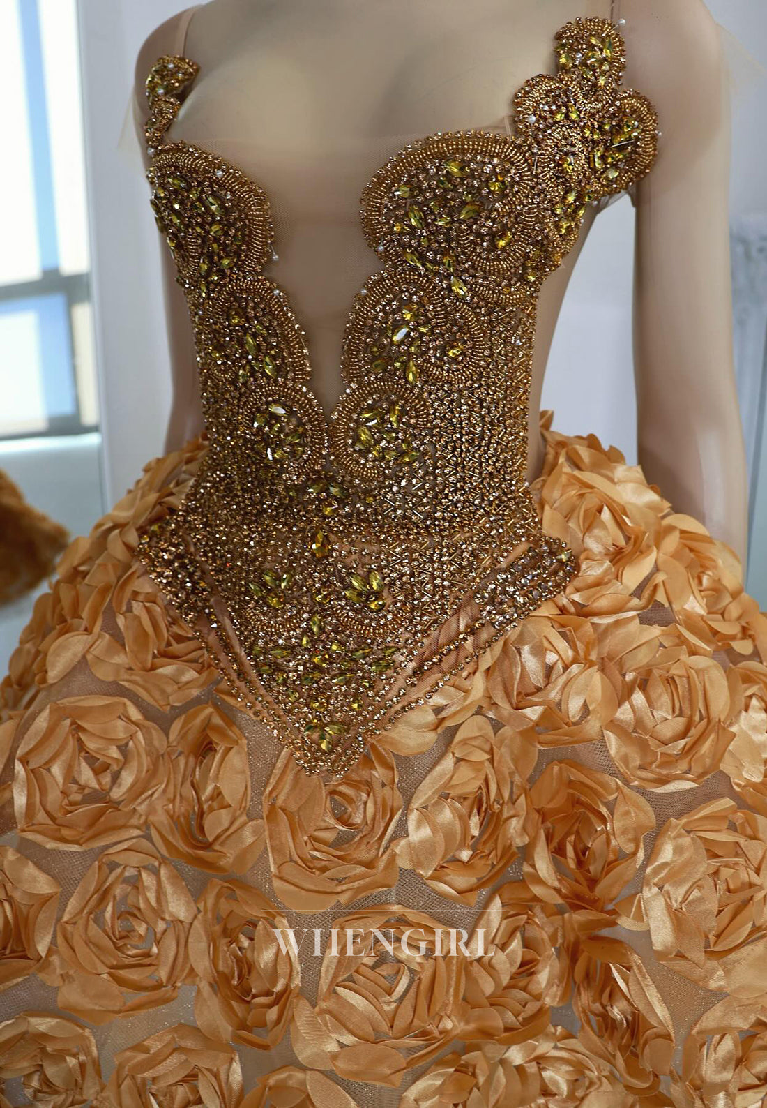 Asymmetrical Neck A-Line Beaded Flowers Homecoming Dress