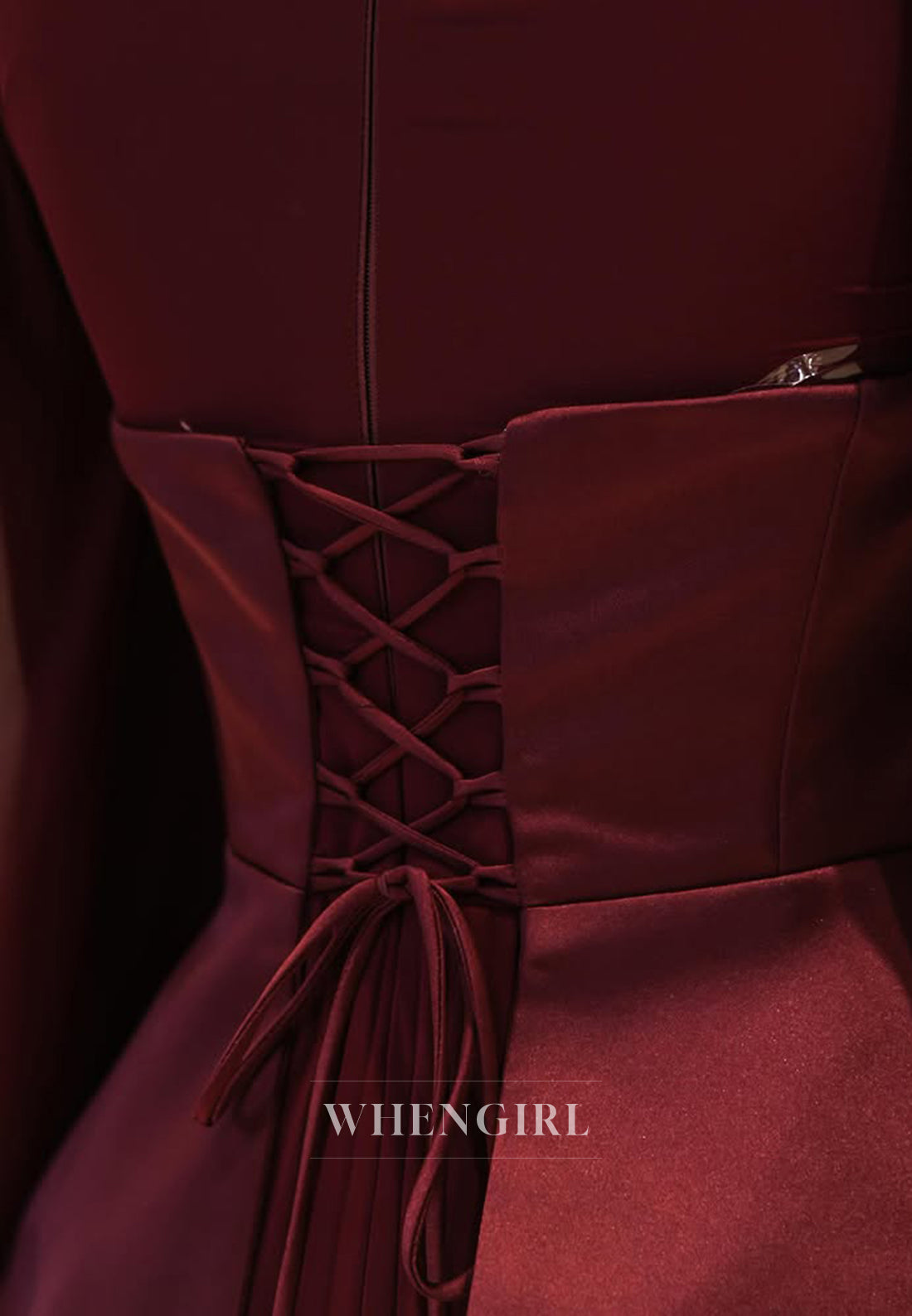 High Neck Long Sleeves Beaded Pleated Floor Length A-Line Formal Evening Dress