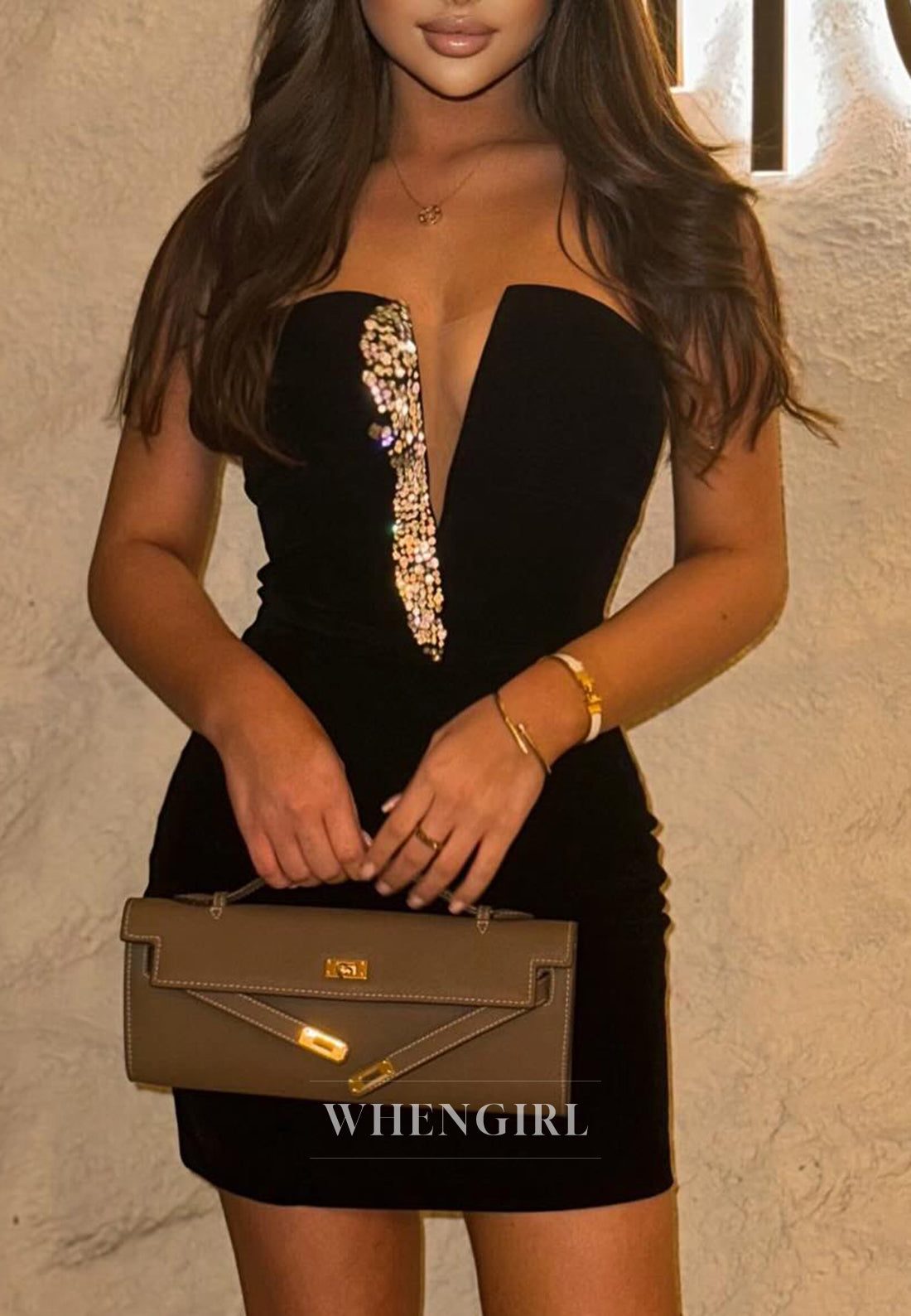 Black Beaded Sleeveless Strapless Sheath Short Homecoming Dress