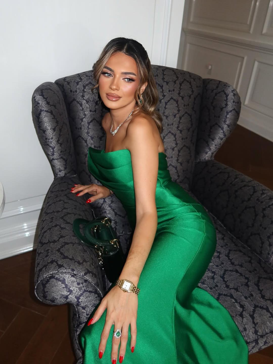 Elegant Green Mermaid Straight Across Pleated Sleeveless Prom Dress