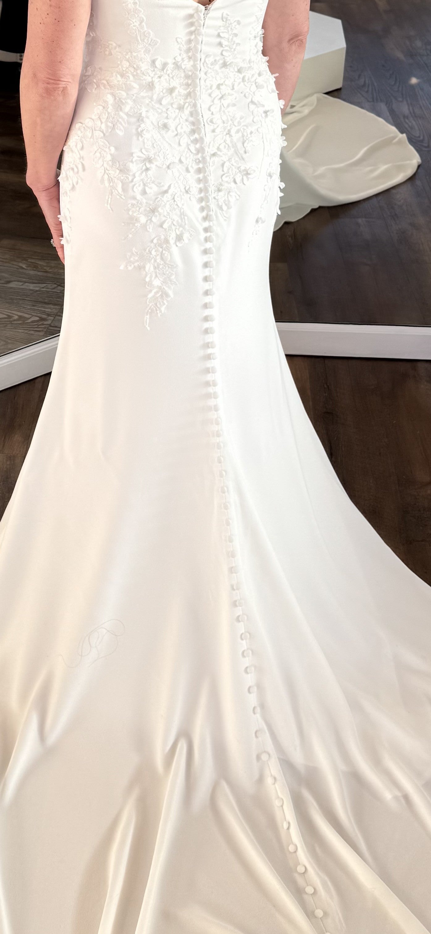 Straps Long Wedding Dress Simple Bridal Dress
