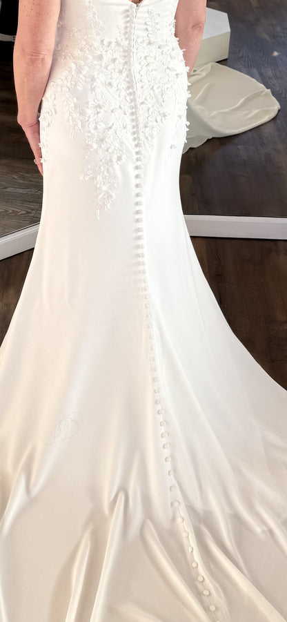 Straps Long Wedding Dress Simple Bridal Dress