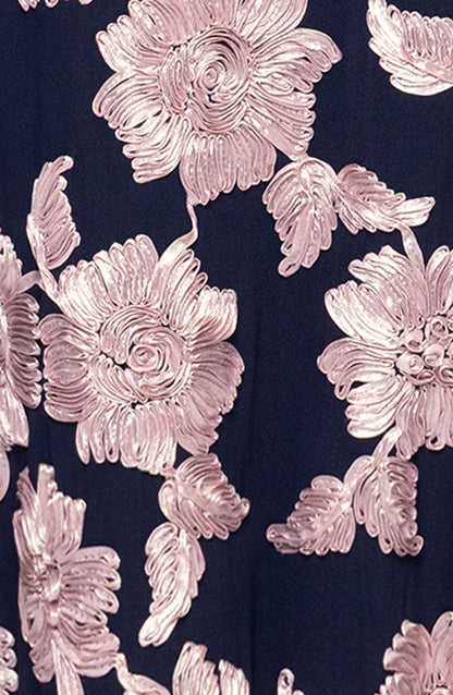 Floral Off the Shoulder Bowknot Sheath Mother of the Bride Gown