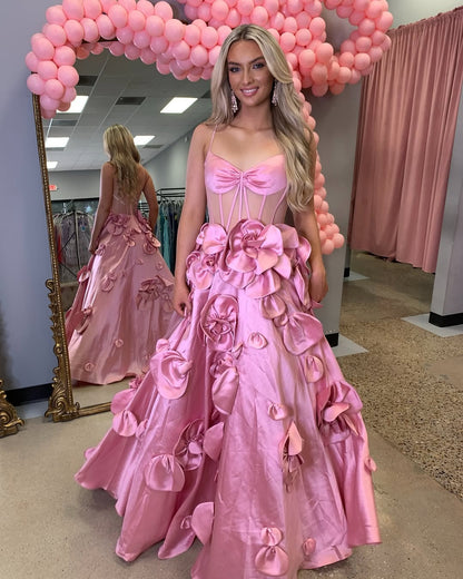 Sweetheart A Line Prom Dresses Long for Women Satin Corset Party Gowns