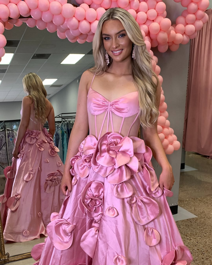 Sweetheart A Line Prom Dresses Long for Women Satin Corset Party Gowns