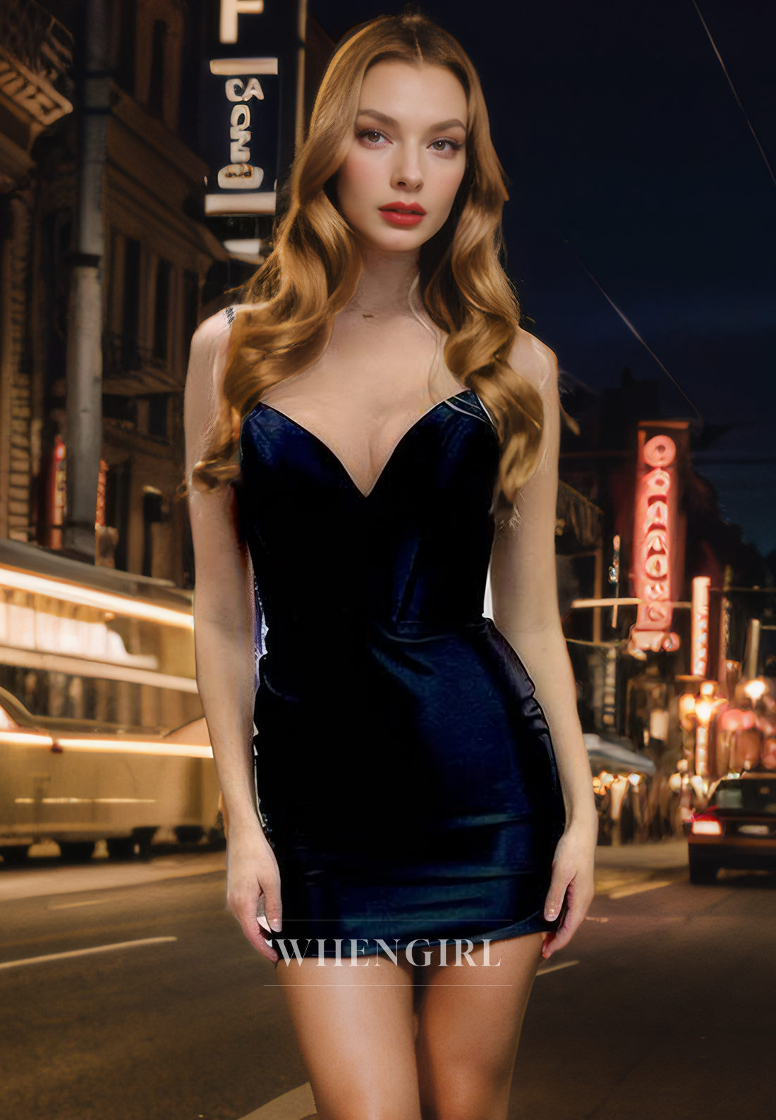 Sheath V Neck Straps Sleeveless Pleated Back Zipper Short Homecoming Dress