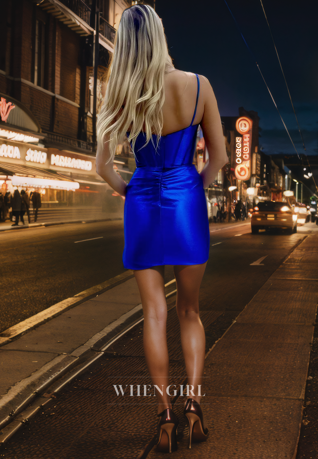 Sheath V Neck Straps Sleeveless Pleated Back Zipper Short Homecoming Dress
