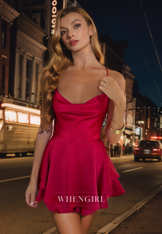 Sexy & Hot A-Line Strapless Straple Sleeveless Open Back Homecoming Dress