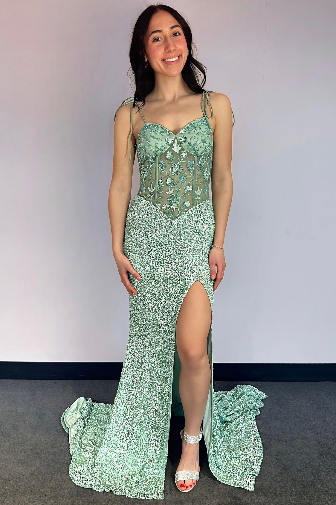 Mermaid Sweetheart Evening Dresses Long with Slit Backless Prom Gowns