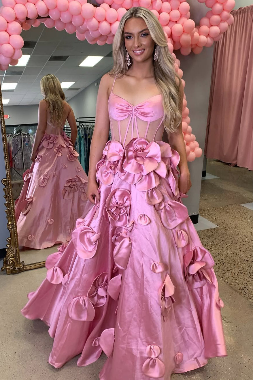 Sweetheart A Line Prom Dresses Long for Women Satin Corset Party Gowns