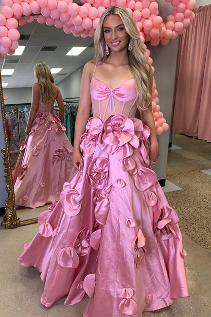 Sweetheart A Line Prom Dresses Long for Women Satin Corset Party Gowns