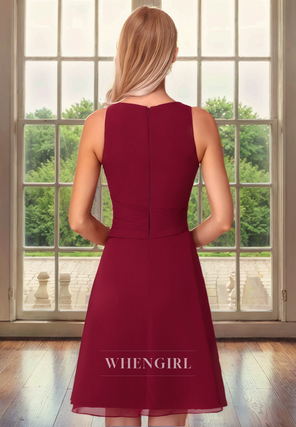 A-Line Two Piece High Scoo Neck 34 Length Sleeves Back Zipper Knee Length Mother of Bride Dress