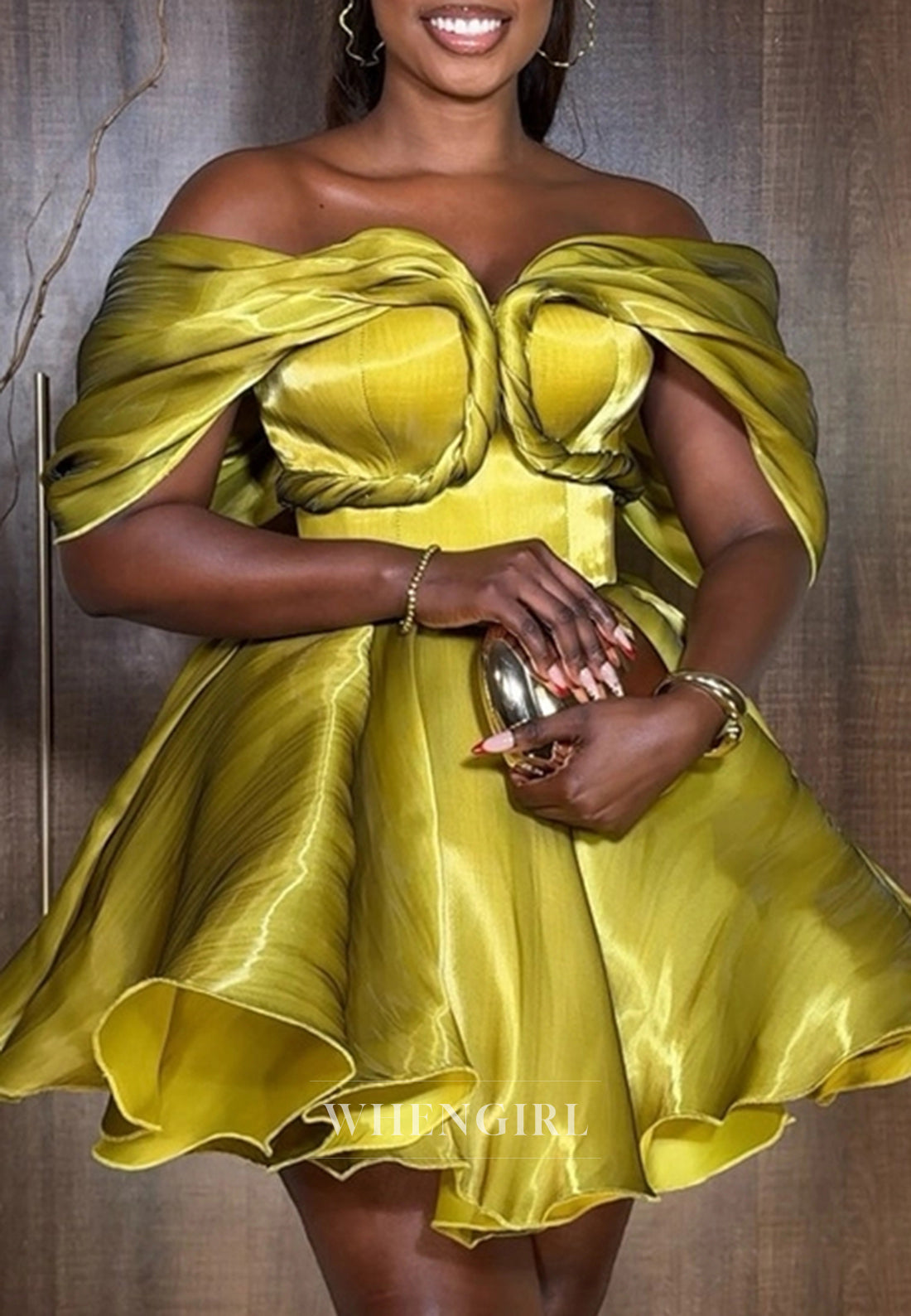 Asymmetrical Neck Off Shoulder Pleated A-Line Homecoming Dress