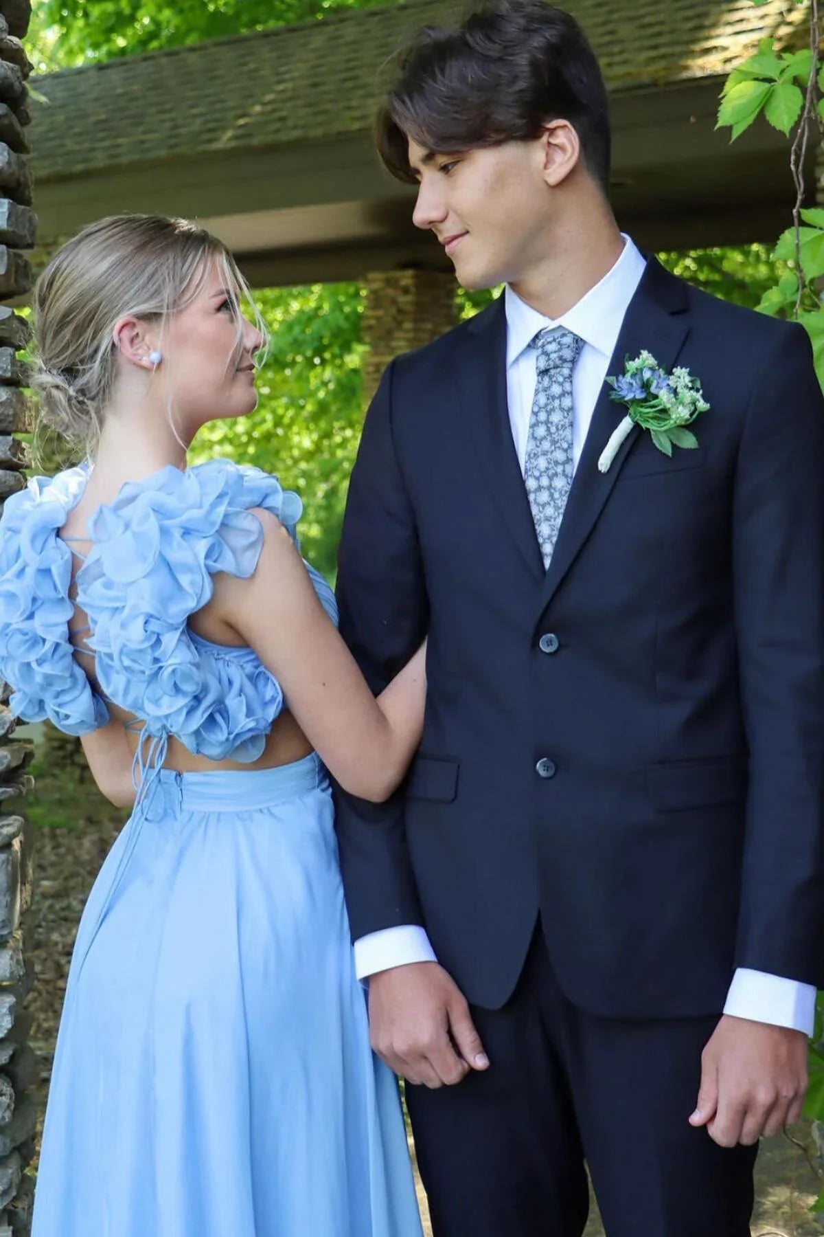 A-line Beach Fuchsia Evening Dress Sexy with Ruffles