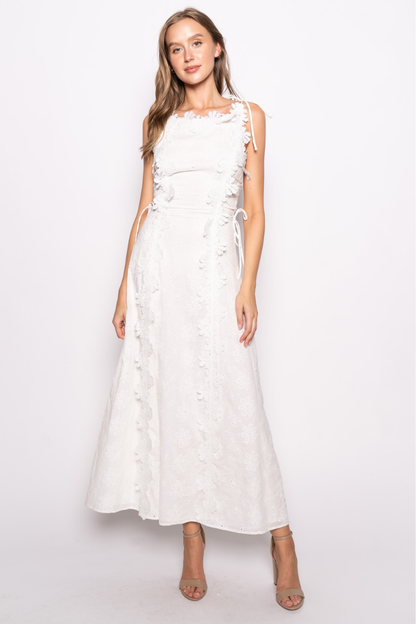 A-Line Floral Sleeveless Maxi Dress