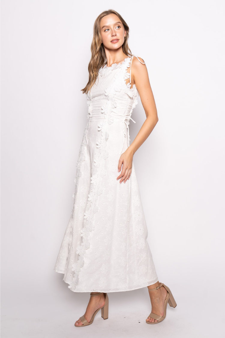 A-Line Floral Sleeveless Maxi Dress