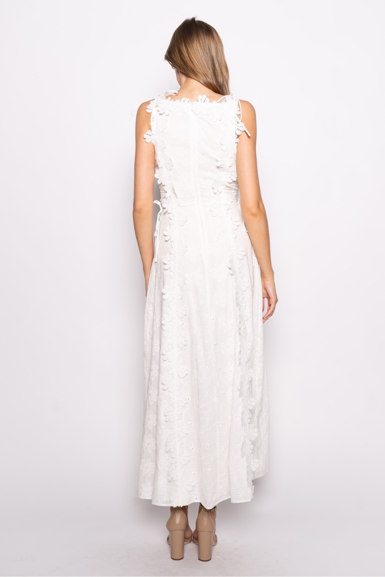 A-Line Floral Sleeveless Maxi Dress