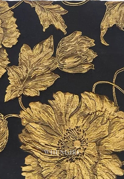 Floral A-Line V Neck 3/4 Sleeves Back Zipper Mother of the Bride Dress