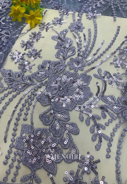 Long Sleeves Floral Sequin Embroidered Lace Mermaid Evening Gown Mother of the Bride  Dress