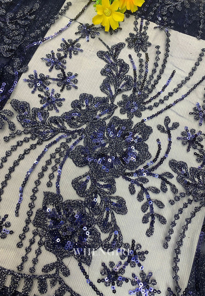 Long Sleeves Floral Sequin Embroidered Lace Mermaid Evening Gown Mother of the Bride  Dress