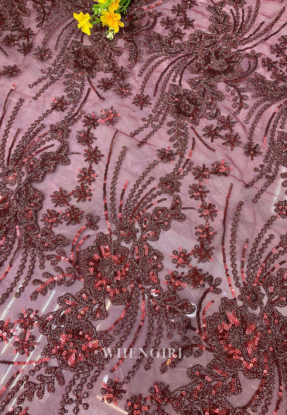 Long Sleeves Floral Sequin Embroidered Lace Mermaid Evening Gown Mother of the Bride  Dress