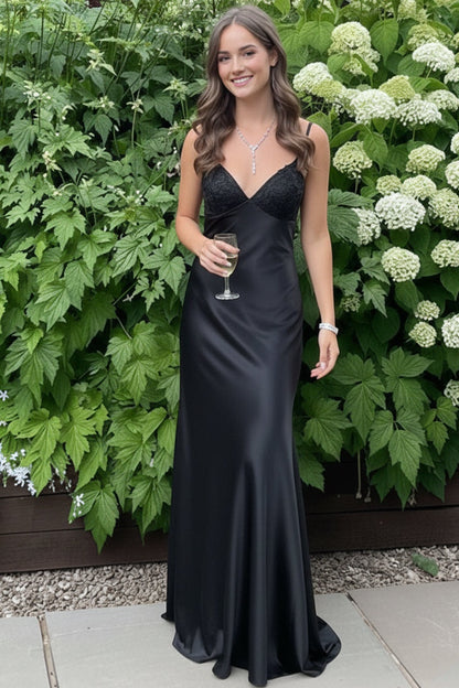 Beaded Purple Soft Satin Sheath Long Dress